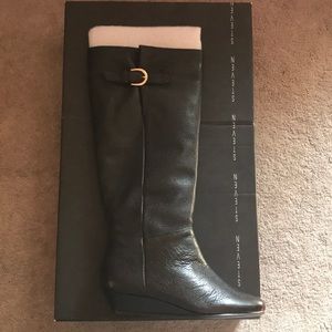 Steve Madden Black Leather Intyce Boots